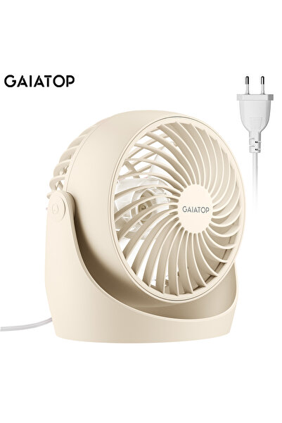Choice3 Beige Gaiatop Air Circulator Fan, Portable Desk Fan Table Fan Dorm Fa...