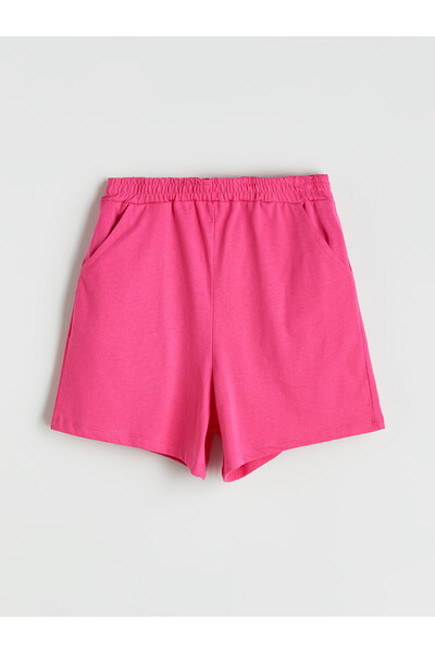 LC Waikiki Two Mt Shop Quality Lcw Kids Fuchsia Elastic Waist Girls' Shorts