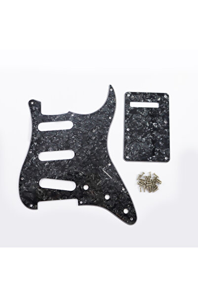 Choice9 Black Pearl 4ply PHRILM SSS11 Hole ST Electric Guitar Guard, 3-Layer ...