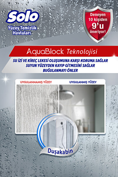 Solo Aquablock Yüzey Temizlik Havlusu 6'lı 180 Yaprak
