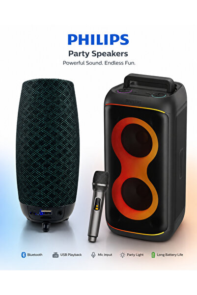 Philips TAX-3079 Portable Bluetooth Speaker GET FREE GOBACHI SPEAKER