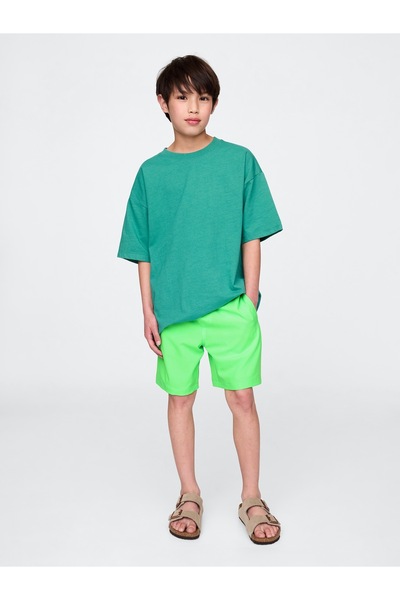 GAP Erkek Çocuk Neon Yeşil Quick-Dry Astarlı Şort