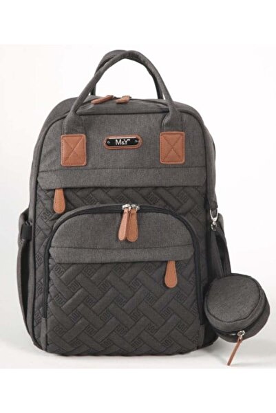MY Leather Detailed Mother Backpack Standard Fume