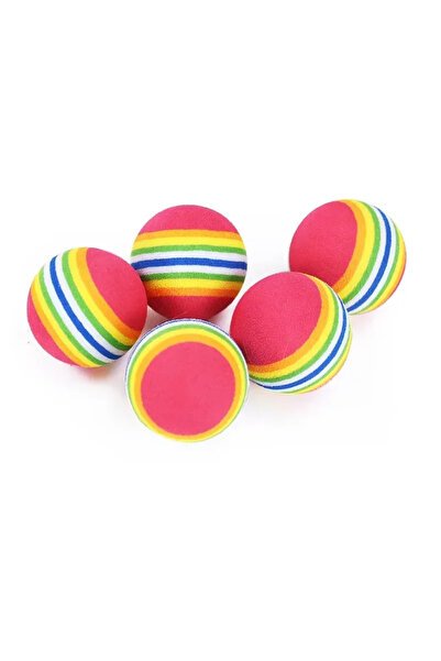 Choice 3.5cm 5PCS 10PCS/5PCS Rainbow Cat Toys Ball Interactive Cat Dog Play C...