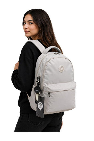Harmela 2200 School Backpack Water Resistant Unisex Daily & School Bag Beige