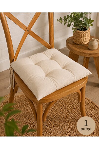 LemonBloom Pofidik Μαξιλάρι Μονής Καρέκλας 40x40 εκ. Εκρού Ειδικά Ραμμένο Άνε...