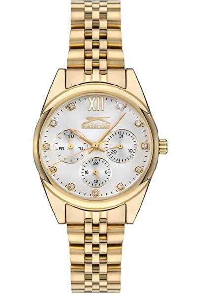 Slazenger Sl.09.1990.4.04 Quartz Steel Gold Color 34 mm Women's Wristwatch