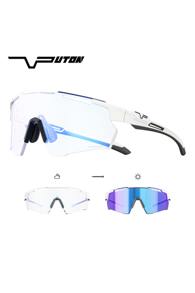 Choice10 Photochromic-07 PUTON Photochromic Cycling Glasses Outdoor Running S...