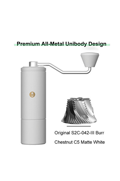 Timemore C5 White Chestnut C5/C5ESP Manual Coffee Grinder Portable Espresso G...