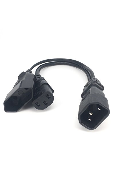 Choice IEC320 3 pin C14 TO Male C13+2 hole EU 4.0mm Female socket AC power co...