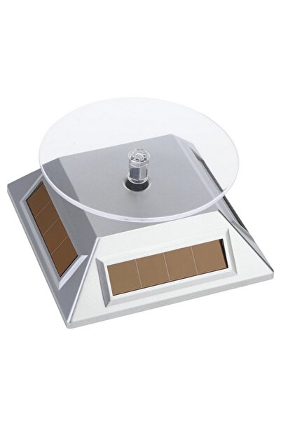 Choice Silver Solar Power Turntable Jewelry Display Plate Watch Bracelet Bead...