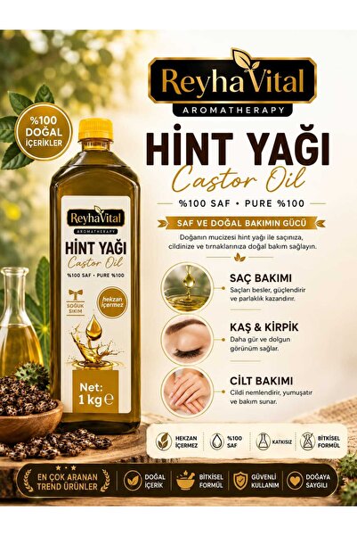 Reyha Vital Hint Yağı Hekzan Içermez (CASTOR OİL) 1 KG