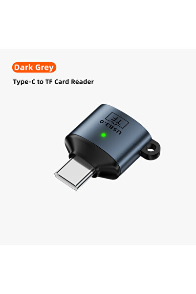 Choice1 GRAY ​Type C/USB Card Reader USB 3.0 Mini Type C to SD Micro SD TF Me...