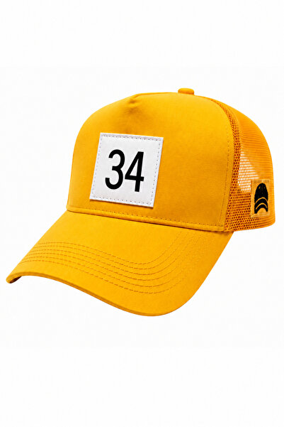 all hats قبعة بيسبول شبكية مزينة بـ 34 رقعة