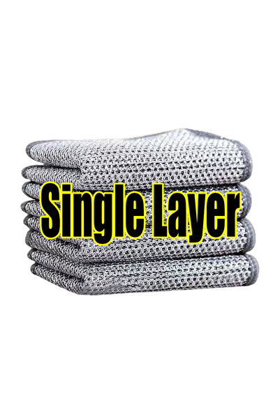 Choice 10pcs Single Layer Steel Wire Cleaning Cloths SingleDouble Layer Metal...