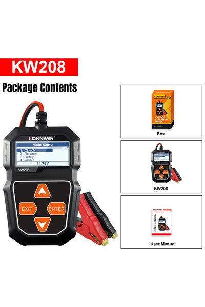 Choice KW208 2026 KONNWEI KW208 12V Car Battery Monitor Professional Car Batt...