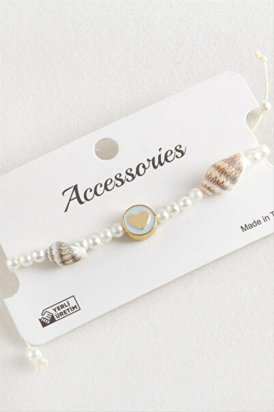 Generic Brand Glblseme Heart Sea Shell Pearl Macrame Rope Bracelet (145902) -...