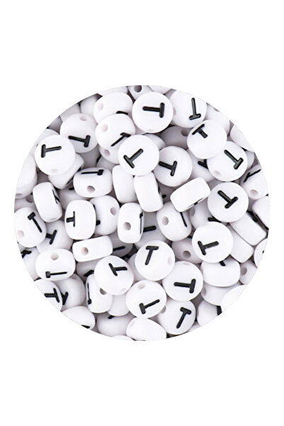 Choice51 50pcs T 50/100/200pcs/Lot 7x4mm White A-Z Round Alphabet Acrylic Let...