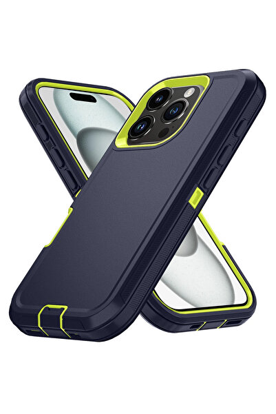 Choice30 iPhone17 Pro Dark Blue Green Rugged Ott Armor Shockproof Defender Ph...