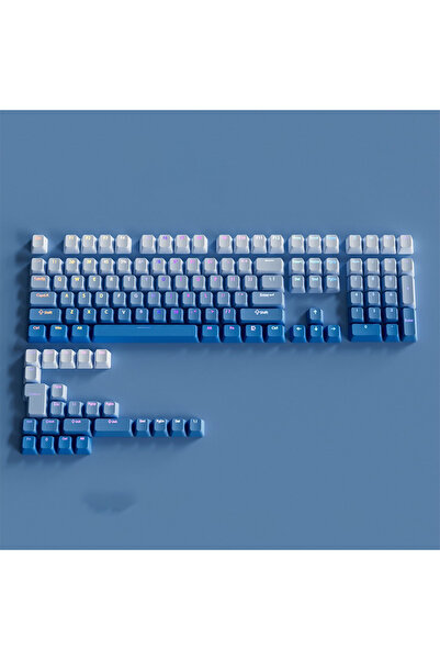Choice Blue New 10 Gradient Colors PBT Keycaps 134 Keys OEM Profile Double-sh...