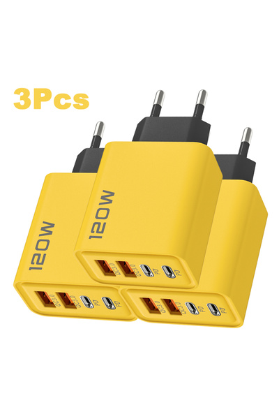 Choice 3 قطع شاحن الاتحاد الأوروبي 4 منافذ USB C PD شحن سريع 3.0 نوع C USB شو...