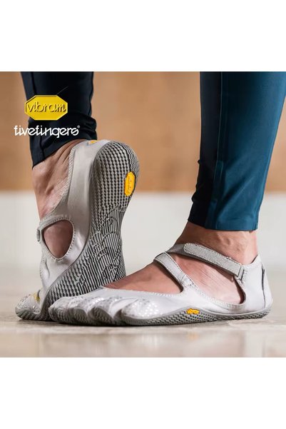 Vibram Fivefingers Vibram Five-Finger Barefoot Footwear for Ladies, Soft Anti Slip Sole Indoor Trainers for Yoga Pilates Dancing General Fitness, VSOUL, Grey