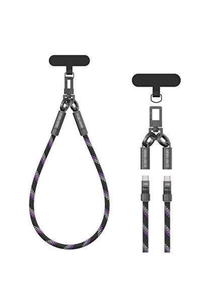 Choice 0.3m 240W Cable 240W PD USB C to USB C Phone Lanyard Cable Short Braid...