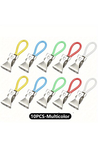 Choice 10PCS-Multicolor 5/10Pcs Towel Hanging Clips Colorful Metal Clip on Ho...