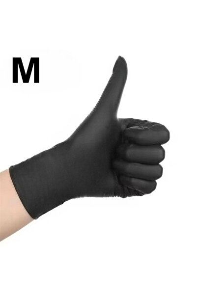 Choice 100PCS M 30/60/100PCS Disposable Black Nitrile Gloves Black Nitrile Gl...