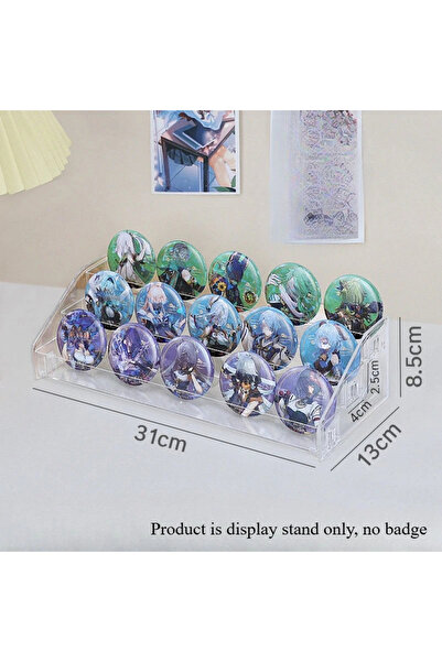 choice2 3-layer C3689A Acrylic Badge Storage Box Display Rack Stepped Display...