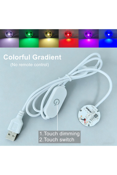 Choice14 1PCS 5V-USB Touch-1LED-RGB 5V USB High Brightness Dimmable Touch Con...