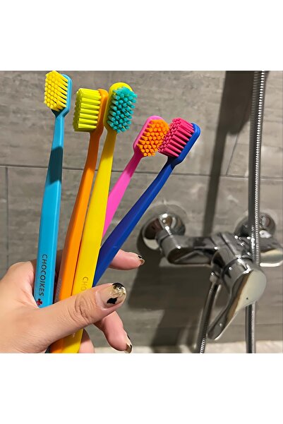 Choice MULTI 5 Packs of Chocolate Swiss Caring Soft Nylon Bristle Toothbrush ...
