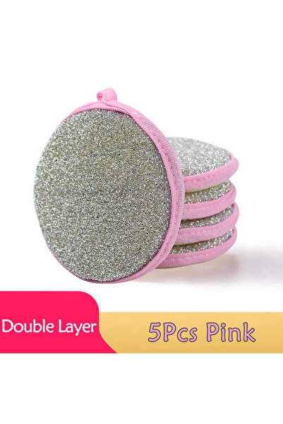 Choice4 5Pcs Pink 5/10/20Pcs Double Side Dishwashing Sponge Dish Washing Brus...
