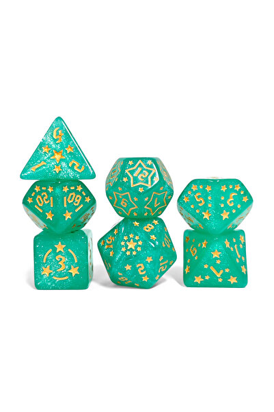 Choice4 light green Star Dice And Plastic Bag Packaging Set Acrylic Material ...