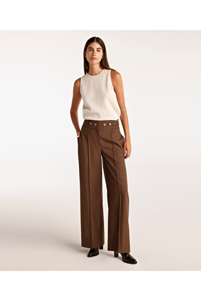 Yargıcı Button Detailed Trousers