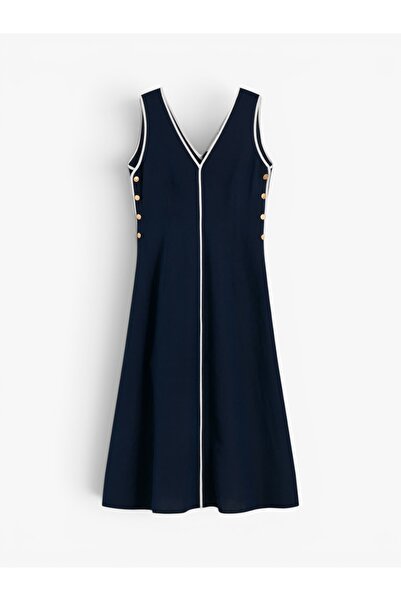 Tommy Hilfiger CONTRAST BINDING NS STRAP DRESS Kadın Mavi Elbise - WW0WW49907