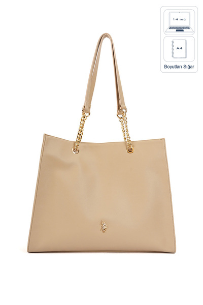 U.S. Polo Assn. K.Beige Women's Shoulder Bag Us26591