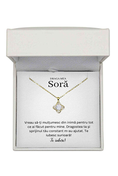 The Jewel Heart Colier Love Knot cu pandantiv în formă de inimă pentru sora m...
