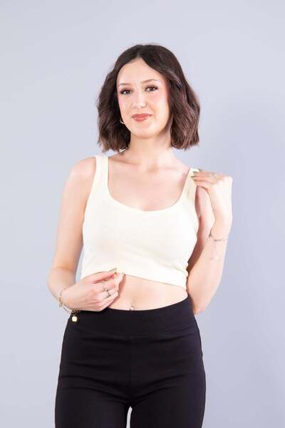 Mckanzie 6695 (N-2299) V-Neck Thick Strap Camisole Crop