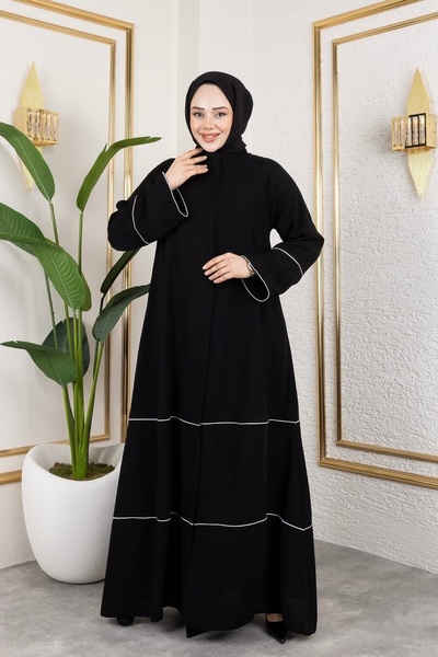 MODAASİ Kıl Biye Detaylı Premium Abaya Ferace