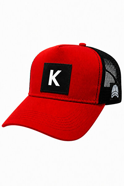 all hats قبعة بيسبول شبكية مزينة بحرف K