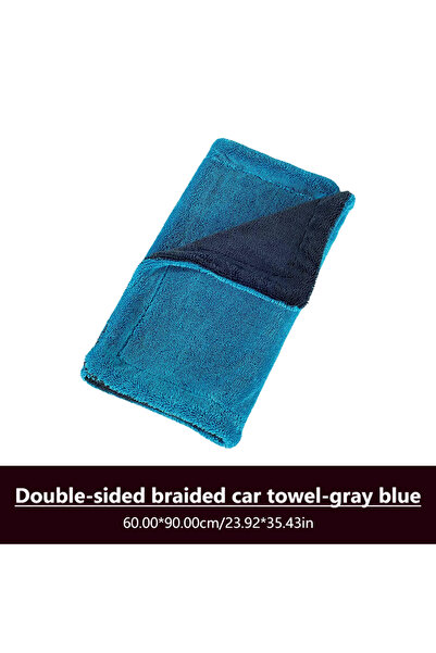 choice2 Blue 60x90 SEAMETAL Car Wash Towel 1200GSM Microfiber Double-Sided Ul...