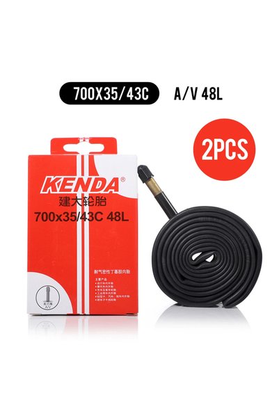 Kenda 2pc 700x35-43C AV48L 2PCS Bicycle Inner Tube 700C 23C 25C 28C 35C 45C C...