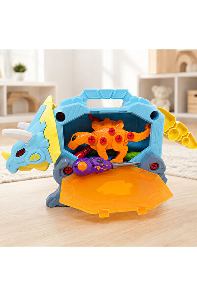 Salamandra Set de Constructie Dinozaur Multifunctional, Lumini si Sunete, 31 ...