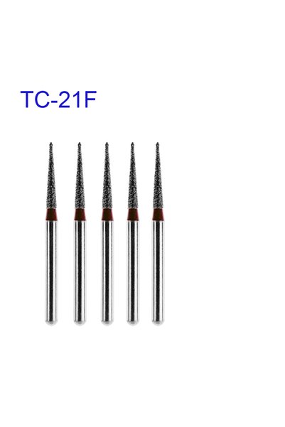 Choice30 عبوة من 5 قطع من رؤوس المثاقب الماسية للأسنان TC-21F، مناسبة لقطع ال...