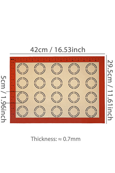 Choice RedZC42x29.5 Silicone Baking Mat for Oven, Reusable Non Stick Heat Res...