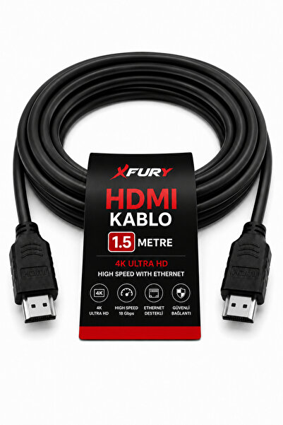 FURY 1.5 Metre HDMI Kablo 4K Ultra HD HDMI Full HD TV PS5 Laptop