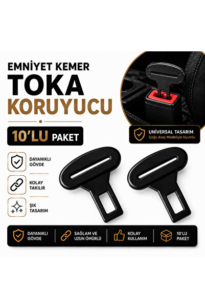 MemoDigital Tüm Araçlara Uyumlu Kemer Toka Klipsi10’lu Set