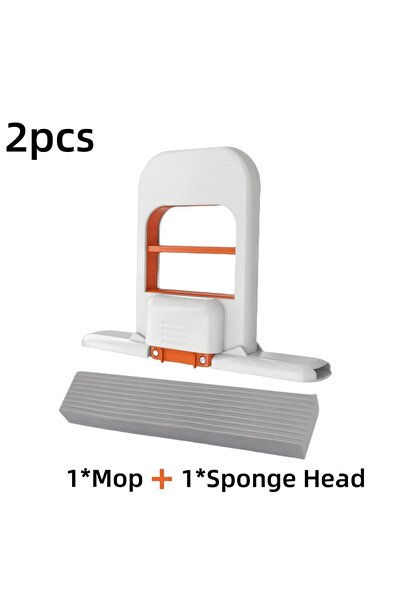 Choice 1Mop and 1Head 2/8pcs Self-Squeezing Desktop Mops Handheld Sponge Mop ...