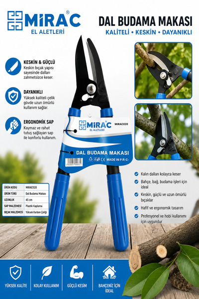 Miraç Branch Pruning Shears Tree Pruning Shears Quality Sharp Scissors